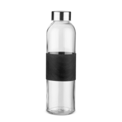 Butelka szklana GLASSI 520 ml z czarną opaską