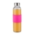 Butelka szklana GLASSI 520 ml z różową opaską