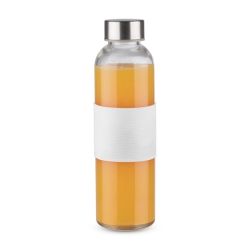 Butelka szklana GLASSI 520 ml z białą opaską
