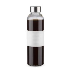 Butelka szklana GLASSI 520 ml z białą opaską