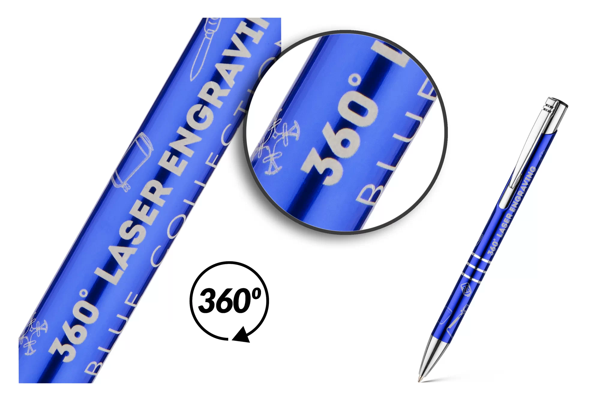 długopisy z logo - grawer rotacyjny