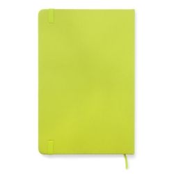 Notes książkowy VITAL z gumką - limonkowy 80 kartek