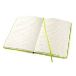 Notes książkowy VITAL z gumką - limonkowy 80 kartek